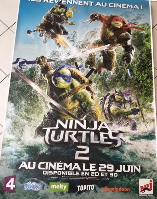 Ninja Turtles 2 - 120x175 cm - AFFICHE / POSTER État correct - N/A reconditionné disponible sur Fnac