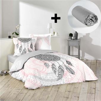 Pack Parure De Couette 220x240 Cm Namaste Drap Housse 140x190 Galet Achat Prix Fnac