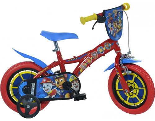 Dino Paw Patrol Vélo Garçon 12 pouces 21 cm Garçon Frein à serrer Rouge