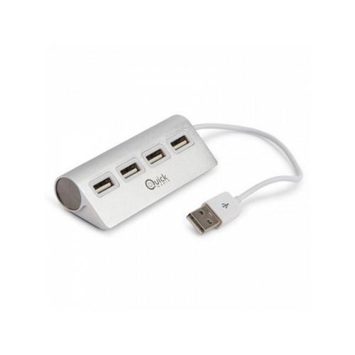 Hub usb 4 ports quick media 222504 apple hot swappable blanc aluminium