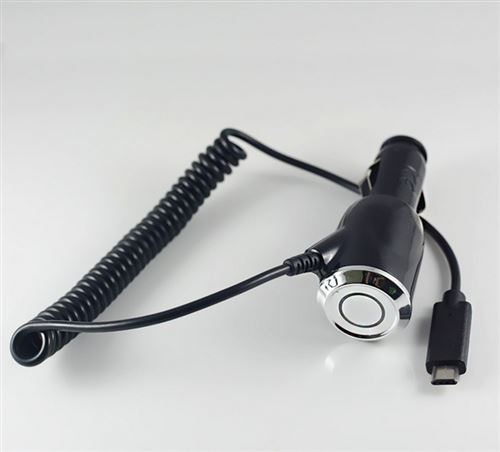 Cable Chargeur Allume Cigare pour WIKO View 2 Smartphone Android Micro-USB Voiture Noir Universel