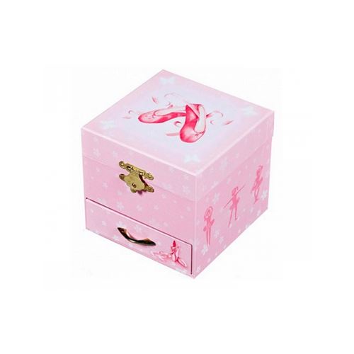 Coffret musique cube chaussons ballerine rose