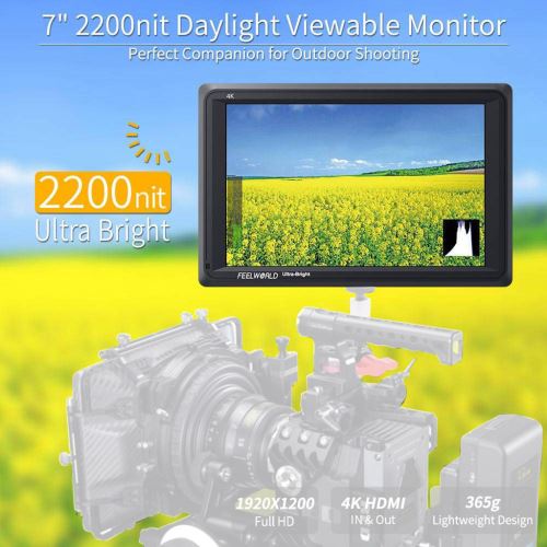 2019 Feelworld Fw279 7 Pouces Ultra Lumineux Reflex Numérique Caméra Moniteur Hd Hdmi Champ Lumière Du Jour aloha3254