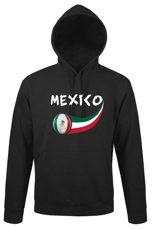 Supportershop Mexique Sweatshirt à Capuche Adulte, Noir, FR : M (Taille Fabricant : M)