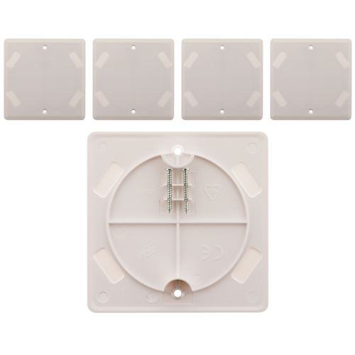5 Couvercles carrés 100x 100mm (livré avec vis)