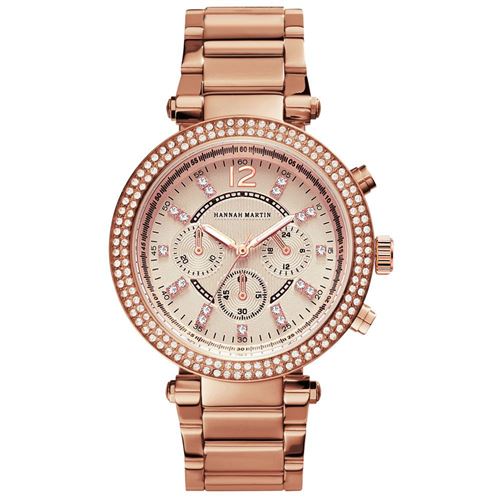 Montre à quartz HANNAH MARTIN Femme HM-1196O - Or rose(40mm)