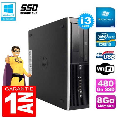 Pc hp compaq pro 6300 sff i3-3220 ram 8go disque 480go ssd graveur dvd wifi w7 État correct - Hewlett-Packard reconditionné disponible sur Fnac