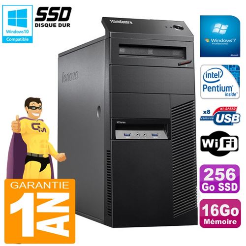 Acheter Pc tour lenovo thinkcentre m83 intel g3250 16go 256go ssd graveur dvd wifi win 7 État correct - 188,00 € Pc tour lenovo thinkcentre m83 intel g3250 16go 256go ssd graveur dvd wifi win 7 État correct - Lenovo reconditionné disponible sur Fnac