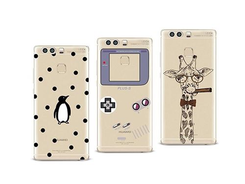 Huawei P9 - Pack de 3 Coques souples et résistantes anti choc avec impression gravée de qualité pour Huawei P9