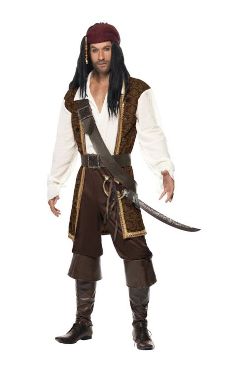 Costume Homme Pirate De Haute Mer - Marron - M