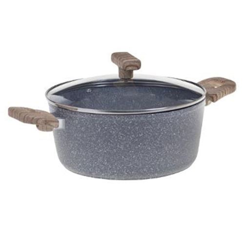 Faitout en aluminium ""nature"" 28cm noir