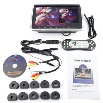 20 Sur 10 1in Tft Hd Moniteur De Voiture Lcd Appui Tete Dvd
