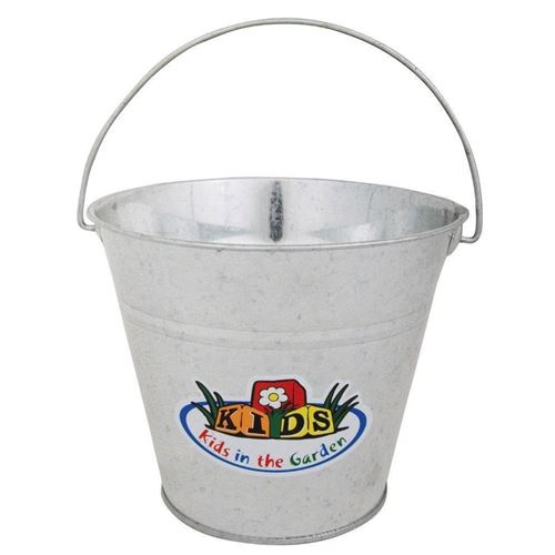 Kids In The Garden - Seau pour enfant en zinc Gris