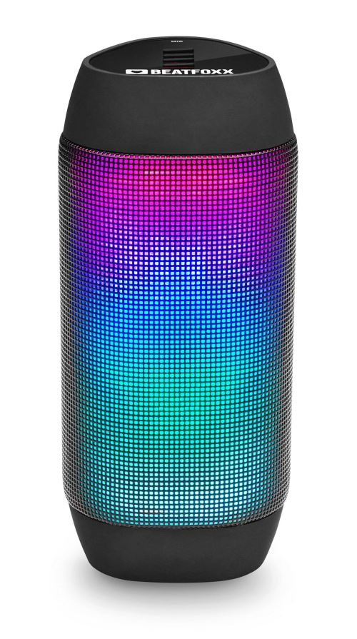 Beatfoxx LEDBeat haut-parleur portable LED Bluetooth USB, SD, AUX, noir