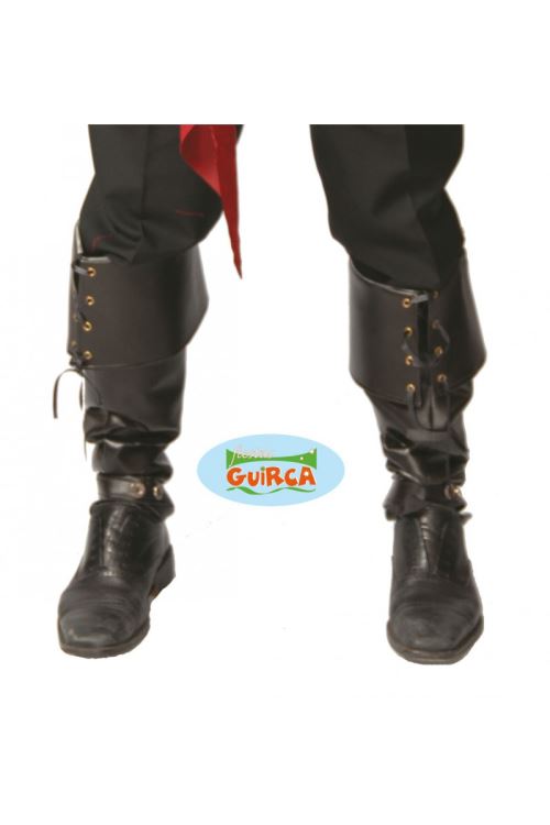Paire de guetres noires pirate luxe
