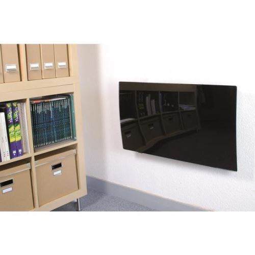 Dx drexon radiateur inertie fonte façade verre noir 1000w 746510