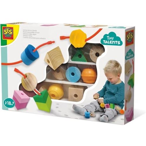 Ses Creative Multicolore 13102 - Perles Sensorielles A Lacer