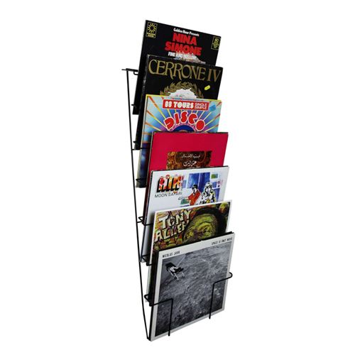 Enova hifi Support Mural 60 Vinyles Noir - Vwm 60 Bl - Support Mural Vinyle Noir