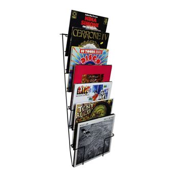 Enova hifi Support Mural 60 Vinyles Noir - Vwm 60 Bl - Support Mural Vinyle Noir