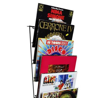 Enova hifi Support Mural 60 Vinyles Noir - Vwm 60 Bl - Support Mural Vinyle Noir