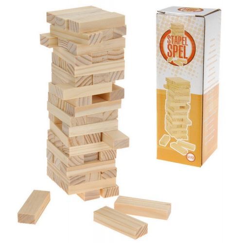 tour infernale a empiler bois 54 pcs jeux de société jouet