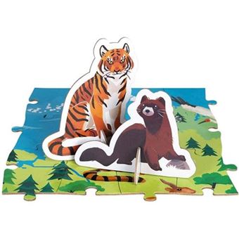 Puzzle éducatif géant Les Animaux Menacés 200 pcs