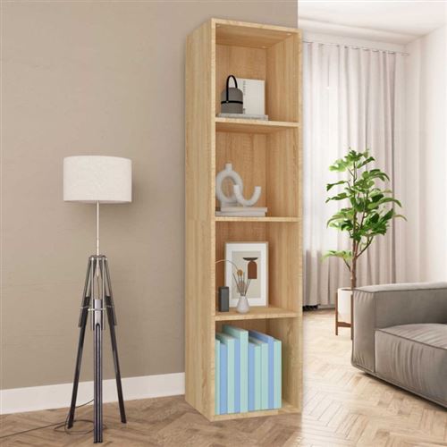 vidaXL Bibliothèque/Meuble TV Chêne sonoma 36 x 30 x 143 cm Aggloméré
