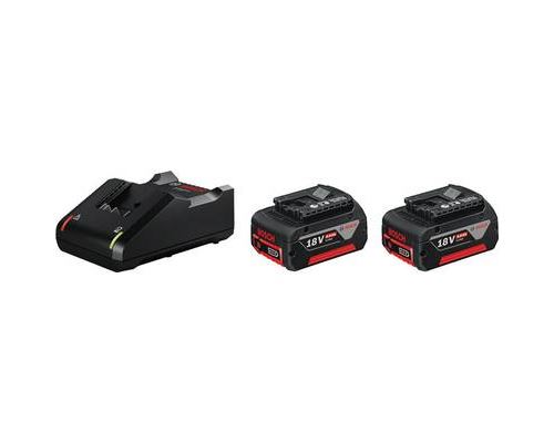 Batterie Outillage Portatif Bosch Lot 2 Batteries Gba 18V 4.0Ah + Chargeur Gal 18V-40 Bosch - 1600A019S0