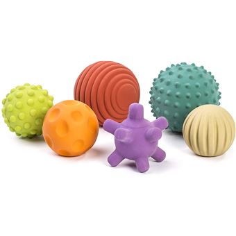 Miniland jeu de balles 7 cm caoutchouc 6 pièces - 1