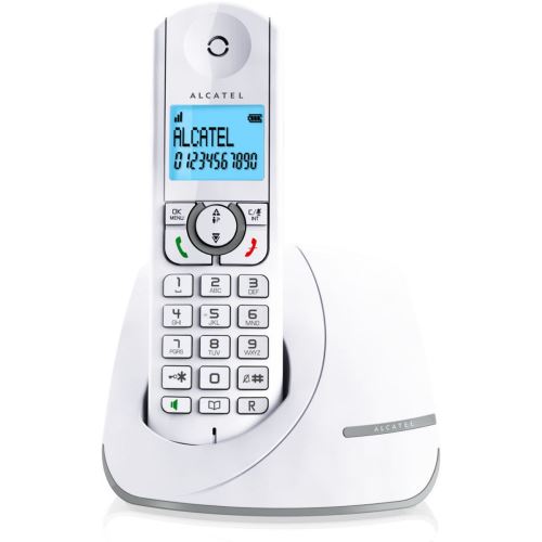 Alcatel Premium F390 - Snoerloze telefoon met nummerherkenning - DECT - 3-weg geschikt voor oproepen - grijs, wit