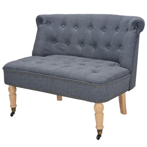 vidaXL Loveseat 94x67x76 cm stof donkergrijs