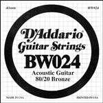 D'Addario BW024 - Corde au détail 024 Bronze guitare acoustique