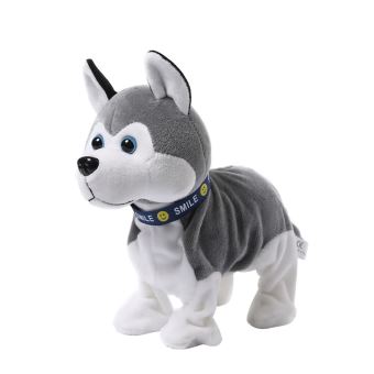 PVCS Simulation peluche électrique chiot jouet pour animaux de compagnie  chien peut marcher et appeler jouet chien cadeau pour enfants pour les  enfants