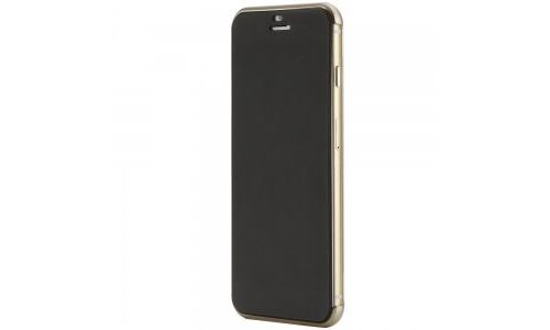 Etui rabat latéral noir et or iPhone 6 Plus série DRV noir rabat translucide tactile