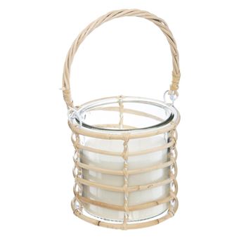 Comptoir de la Bougie - Bougie Parfumée en Verre "Rotin" 430g Citron - 1