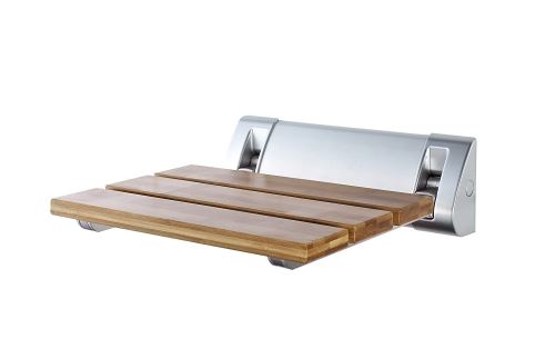 Ridder A0020200 Siège Rabattable pour Douche Aluminium/Bambou