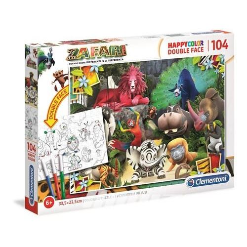 Clementoni puzzle Zafari junior 35 cm carton 104 pièces