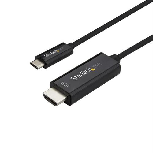 StarTech.com (1M) Usb C To Hdmi Cable, 4K 60Hz Usb Type C To Hdmi 2.0 Video Adapter Cable, Thunderbolt 3 Compatible, Laptop To Hdmi Monitor/Display, Dp 1.2 Alt Mode Hbr2 Cable, Black 4K Usb-C Video Cable (Cdp2hd1mbnl) Cable Adaptateur Hdmi / Usb 3Ft de I - Image 3