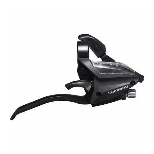 Levier-manette vtt shimano stef500 droit 8v. noir pour frein v-brake 4 doigts