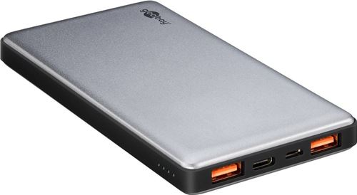 GOOBAY 59819 Quick de Charge Power Bank, 15,000 mAh Gris/Noir