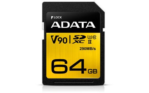 64GB UHS-II-U3, SD 4.0 (SDXC) Memory Card ADATA