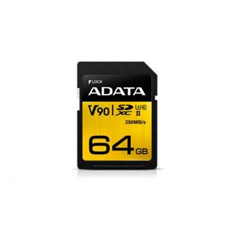 ADATA Premier ONE - Carte mémoire flash - 64 Go - UHS-II U3 / Class10 - SDXC UHS-II - 1