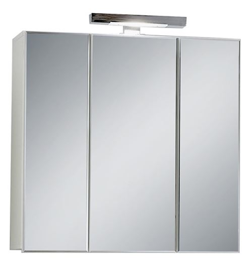 Meuble haut de salle de bains en bois coloris blanc - L.70 x H.69 x P.19 cm -PEGANE-