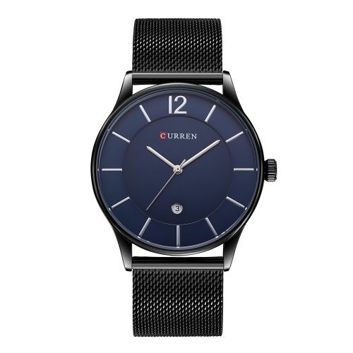 OHP Montre Homme Quartz Bleu Acier Inoxydable CURREN 8231