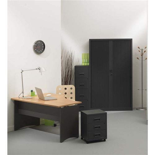 8 01 Sur Pierre Henry Armoire De Bureau Joker Style Industriel Metal Gris Anthracite L 90 X H 180 Cm Achat Prix Fnac