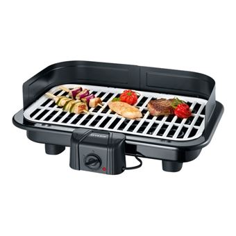 Barbecue électrique Severin PG 2794 noir Barbecue Achat Severin 2794 Gril Barbecue avec Plaque Revêtue 2500 W