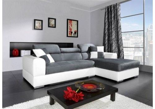 Chloe Design Canape D Angle Madrid I Cuir Pu Et Microfibre