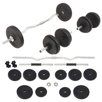 Ensemble d haltères et barres d haltères 30 kg - 1