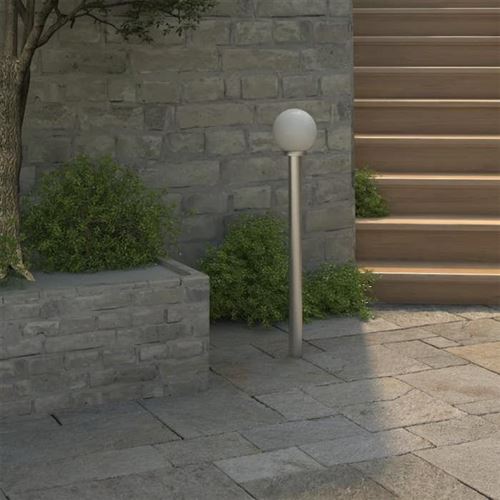 Vidaxl Blanc Lampadaire De Jardin - 1 Lampe - Acier Inoxydable - 110 Cm - Image 1