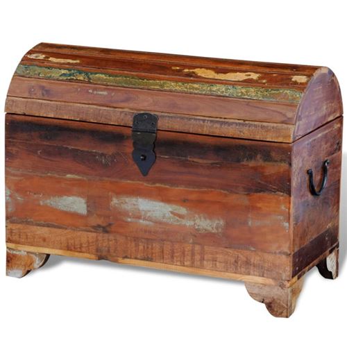 Vidaxl coffre de rangement bois de r&eacute;cup&eacute;ration massif 241645